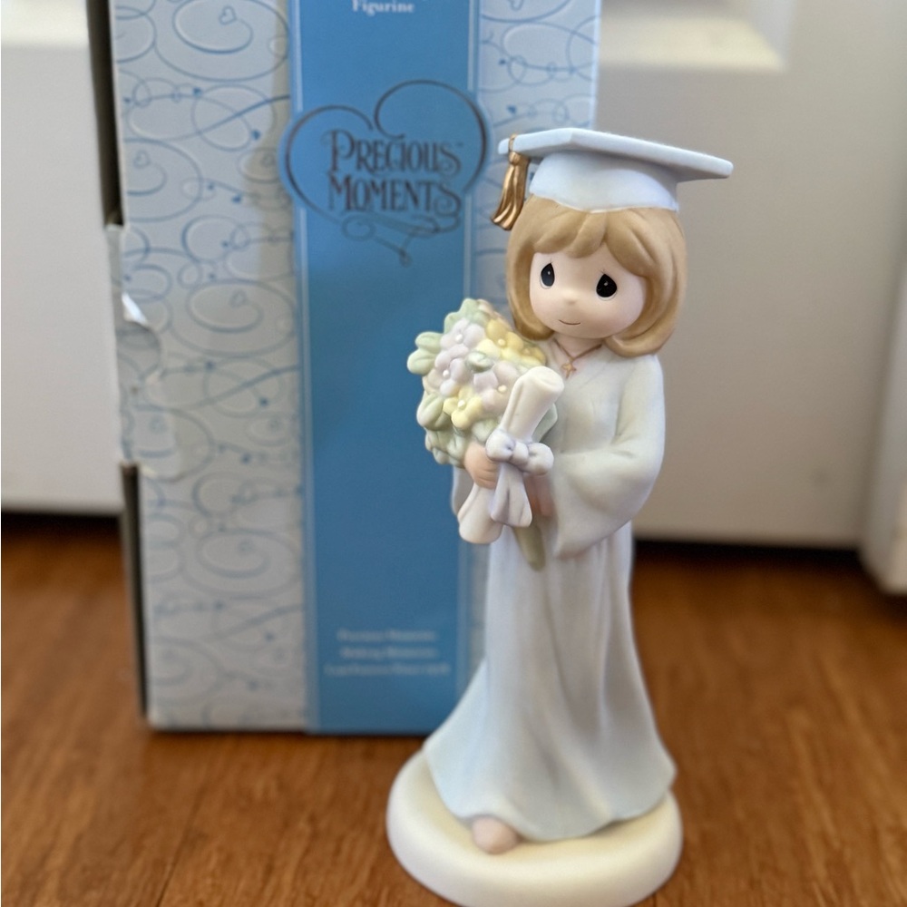Precious Moments Light Blue Graduate Figurine